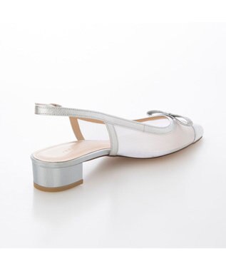 MODE ET JACOMO <MODE ET JACOMO>リボンモチーフチュールバックベルト シルバー