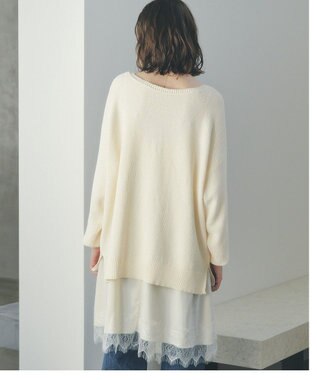 YECCA VECCA レースサテンキャミチュニック Ivory