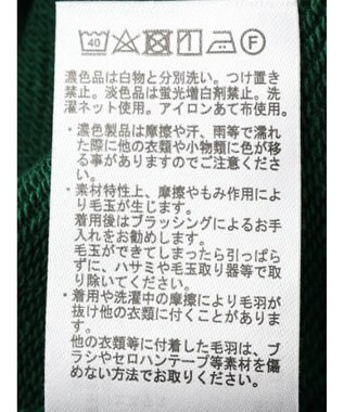 earth music&ecology ハーフＺＩＰサークルロゴ刺繍裏毛プルオーバー Green