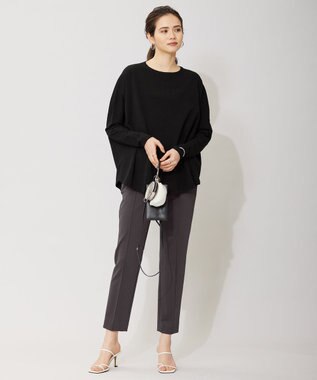 ICB 【WEB限定カラーあり・洗える】ヴィスコースワイド プルオーバー ブラック系