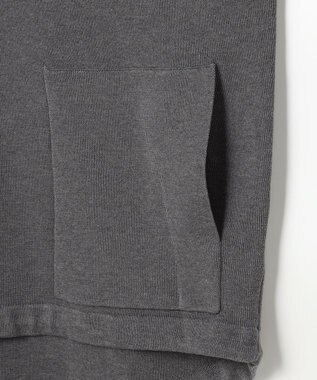 ANY L スウェットライクハーフジップニット グレー