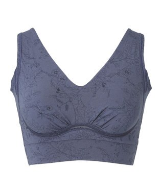 BRADELIS New York 【Yukine inc. 】ゆきねえ365綿混モアらくフルカップブラ23 フラワーディープブルー