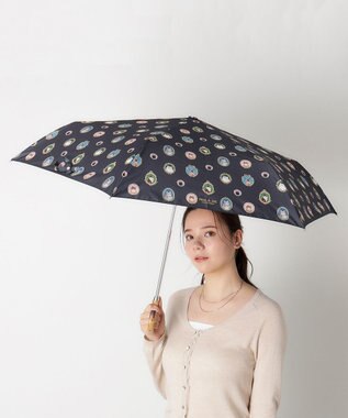 MOONBAT ポール & ジョー (PAUL & JOE ACCESSOIRES) 折りたたみ傘 キャッツ カメオ UV ディープブルー