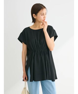 Green Parks 変形ストライプジャガードチュニック Black