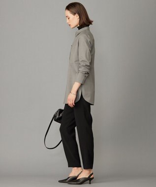 ICB 【洗える】 ライトダブルクロス ドロストパンツ ブラック系