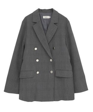 earth music&ecology テーラードジャケット Glen Check