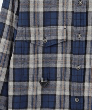 JOSEPH ABBOUD MOUNTAIN 【サスティナブル】オーガニックラフィーチェック シャツ ネイビー系4