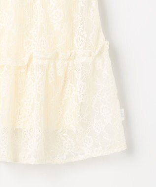 組曲 KIDS 【150-160㎝】スノウレースレイヤード トップス オフホワイト