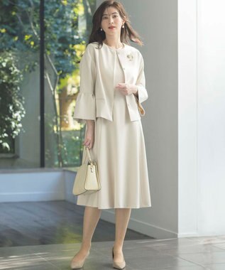 組曲 S 【KUMIKYOKU NAVY】コンフォータブルドレープ ジャケット サンドベージュ系