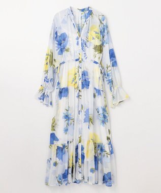 GRACE CONTINENTAL ビッグボタニカルシャツワンピース キナリ