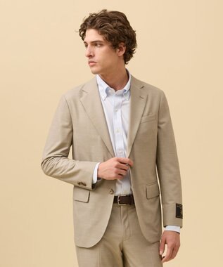 J.PRESS MEN 夏に嬉しい6つの高機能【セットアップ対応】【J.PRESS-POOL WOOL】ジャージーセットアップ ジャケット ベージュ系