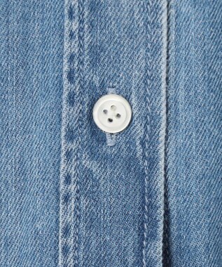 23区 【SLOW/一部店舗限定】LIGHT DENIM クロップド シャツ ブリーチ