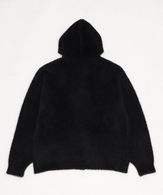 WEGO シャギーグラフィックZIPパーカー ブラック