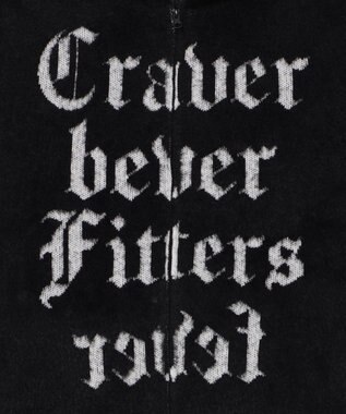 WEGO シャギーグラフィックZIPパーカー ブラック