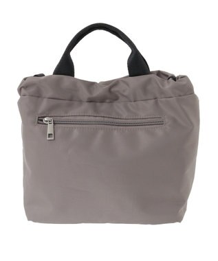 Green Parks ・ｆｕｒｒｙ　ｒａｔｅ　ナイロンドロートート Gray Beige