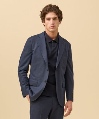 J.PRESS MEN 夏に嬉しい6つの高機能【セットアップ対応】【J.PRESS-POOL WOOL】ジャージーセットアップ ジャケット ネイビー系9