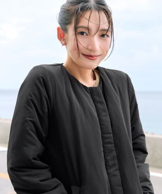 Tiaclasse L ミドル丈パデットコート ブラック