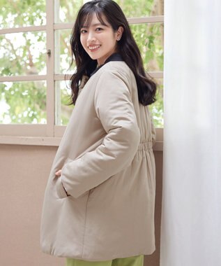 Tiaclasse L ミドル丈パデットコート グレージュ