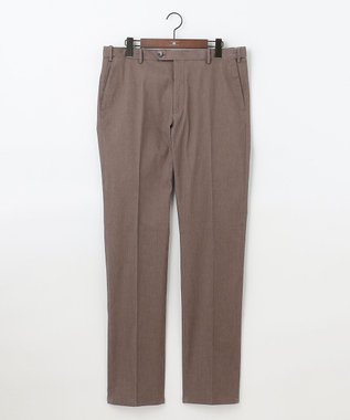 JOSEPH ABBOUD 【キングサイズ・ウエストも伸びる！】コードストライプムーブ パンツ ダークブラウン系