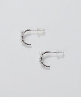 Phoebe 〈オンワード限定セット〉ロマンティックビジューバタフライフープピアス×リッチラインフォースシューネックレス　 シルバー