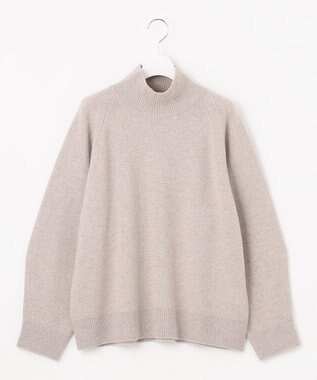 自由区 S ウールカシミヤブレンドスパンコールハイネック ニット ベージュ