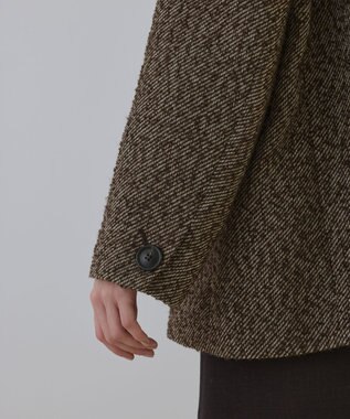 GRACE CONTINENTAL カルゼツイードダブルジャケット ブラウン