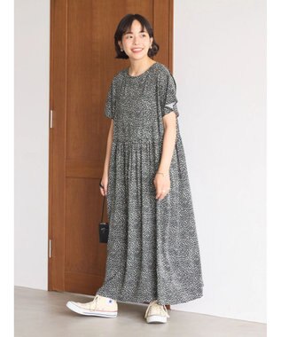 AMERICAN HOLIC アソートプリントフレンチスリーブワンピース Leopard