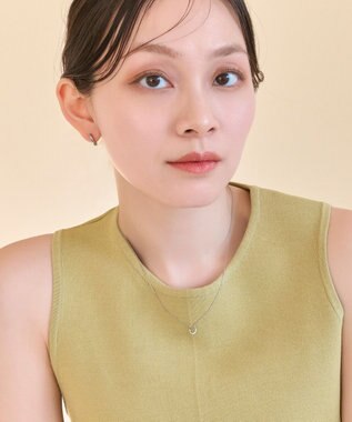 Phoebe 〈オンワード限定セット〉ロマンティックビジューバタフライフープピアス×リッチラインフォースシューネックレス　 シルバー