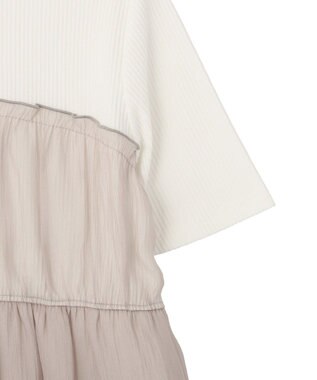 Green Parks オーガンジービスチェドッキング半袖プルオーハ Gray