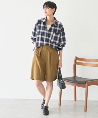 AMERICAN HOLIC ビエラ起毛チェックシャツ Black