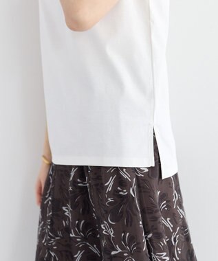 YECCA VECCA コットンスムースノースリーブトップス Off White