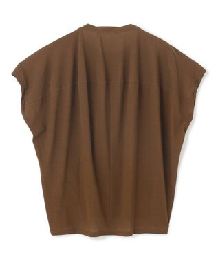 BEIGE， 【BEIGE,ecru/WEB限定・洗える】FINE DRY TOUCH / ねじりデザインコットンクルーネックTシャツ Brown