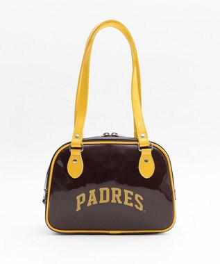 WEGO 別注MLBエナメルボストンバッグ ブラウン