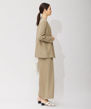 ICB 【洗える】 UnleashLite ノーカラージャケット オリーブ系