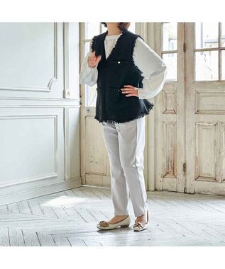 Riz raffinee <Riz raffinee>グログランリボンバレエパンプス アイボリーキジ