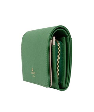 LANVIN en Bleu リュクサンブールカラー 二つ折り被せ財布 グリーン