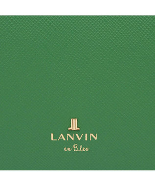 LANVIN en Bleu リュクサンブールカラー 二つ折り被せ財布 グリーン