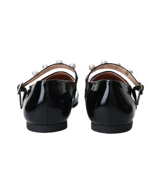 Bridget Birkin 【Bridget Birkin】パールストラップメリージェーンパンプス ブラックエナメル