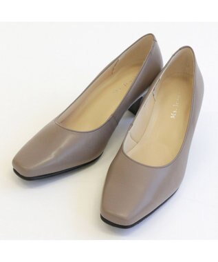 Pointer 日本製 本革低反発スクエアトゥパンプス オークグレー