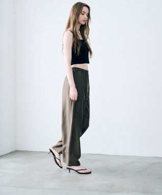 uncrave リヨセルシルクローン ギャザーパンツ トープ