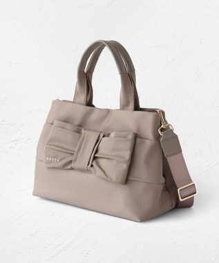 TOCCA TIED RIBBON NYLONBAG バッグ ベージュ系