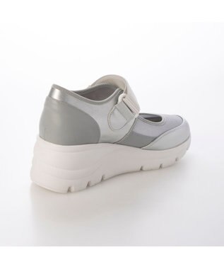 ing <ing>【WEB限定】厚底メッシュストラップスニーカー シルバー