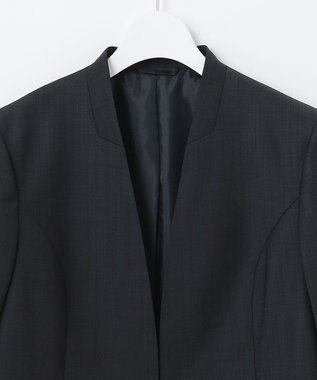 J.PRESS LADIES BAHARIYE ノーカラー ジャケット ネイビー系