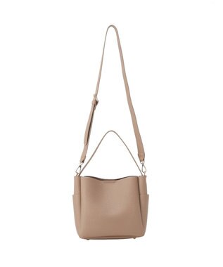 AMERICAN HOLIC 【2点セット】2WAYワンハンドルミニトート+ポーチ Gray Beige