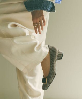 REGAL FOOT COMMUNITY 【リーガルレディース】F53R スクエアトウパンプス パンプス ブラック系生地