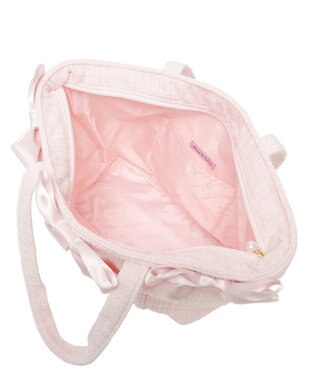 Maison de FLEUR ツイードボリュームリボントートバッグ Pink