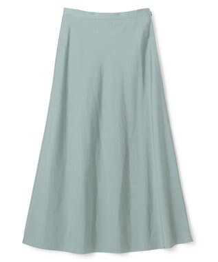 uncrave 【洗える】サテン フレアスカート（uncrave STANDARD） アッシュブルー