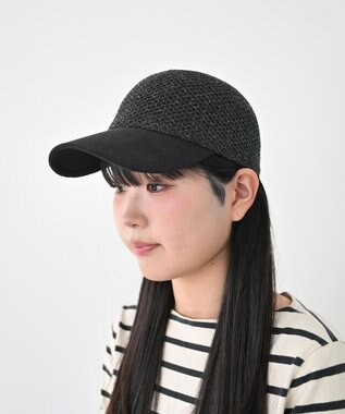 ATRENA 【日本製】つばスエードキャップ ブラック