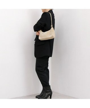 UNBILLION カシュカシュ cachecache / ワンハンドルメタリックビーズバッグ ゴールド