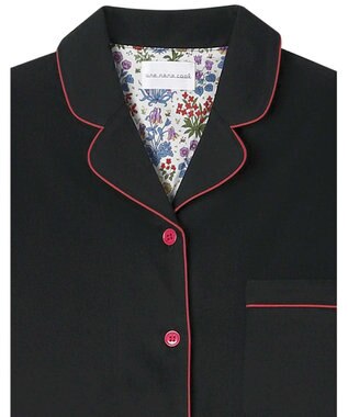 une nana cool 【綿100%】72/2 メガハイゲージパジャマ MADE WITH LIBERTY FABRIC ブラック